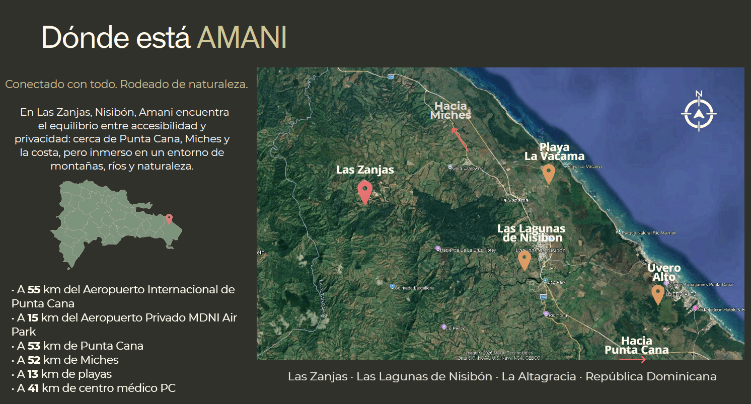 Mapa de ubicación de AMANI